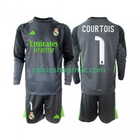 Real Madrid Thibaut Courtois 1 Bambino Maglia Terza 2025/2026 Manica Lunga